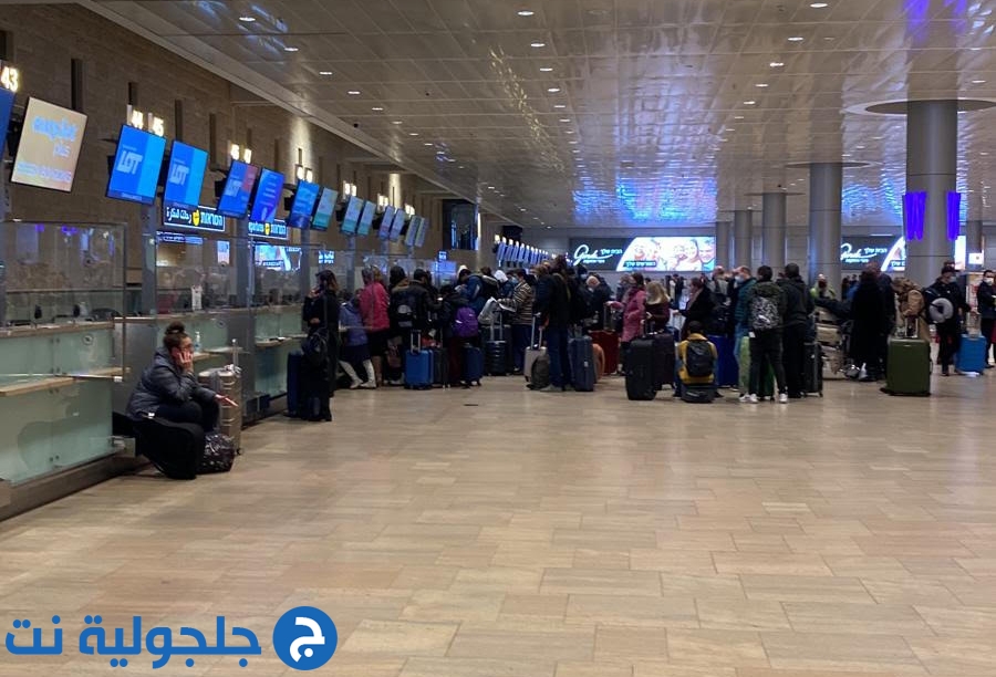 ازدحامات كبيرة في مطار بن غوريون باعقاب قرار منع السفر ابتداء من الليلة